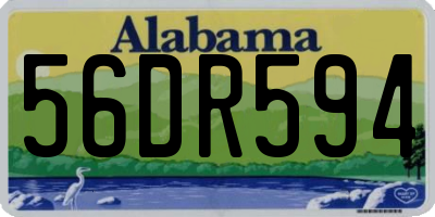 AL license plate 56DR594