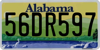AL license plate 56DR597