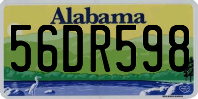 AL license plate 56DR598