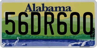 AL license plate 56DR600