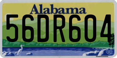 AL license plate 56DR604