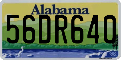 AL license plate 56DR640
