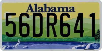 AL license plate 56DR641