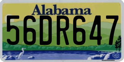 AL license plate 56DR647