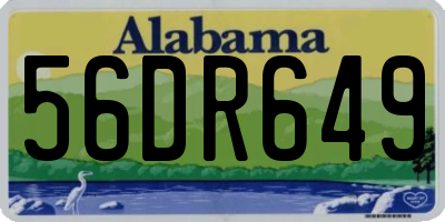 AL license plate 56DR649