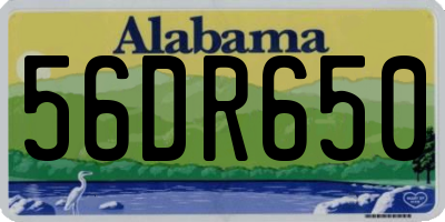 AL license plate 56DR650