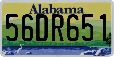 AL license plate 56DR651