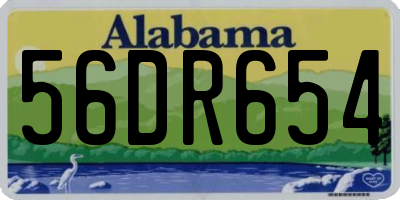 AL license plate 56DR654