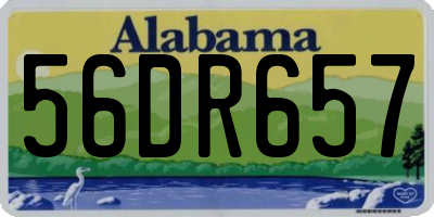 AL license plate 56DR657