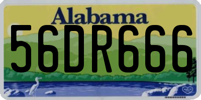 AL license plate 56DR666