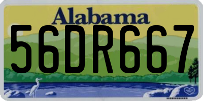 AL license plate 56DR667