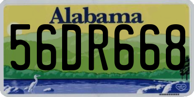 AL license plate 56DR668