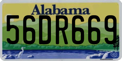 AL license plate 56DR669