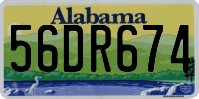 AL license plate 56DR674