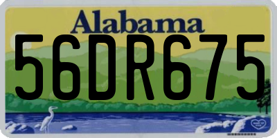 AL license plate 56DR675