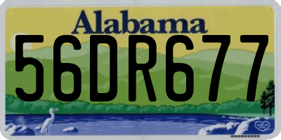 AL license plate 56DR677