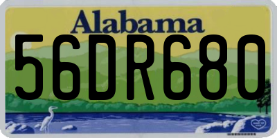 AL license plate 56DR680