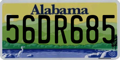 AL license plate 56DR685