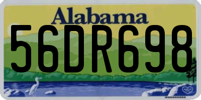 AL license plate 56DR698