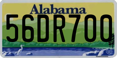 AL license plate 56DR700