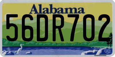 AL license plate 56DR702