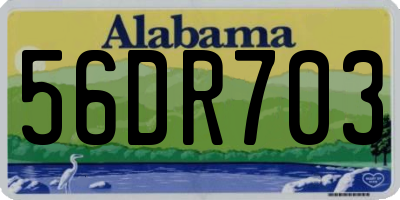 AL license plate 56DR703