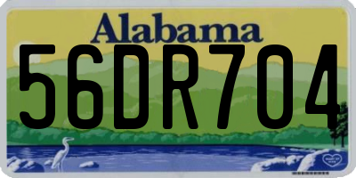 AL license plate 56DR704