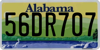 AL license plate 56DR707