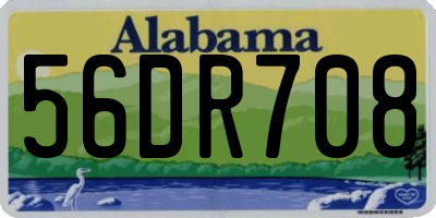 AL license plate 56DR708