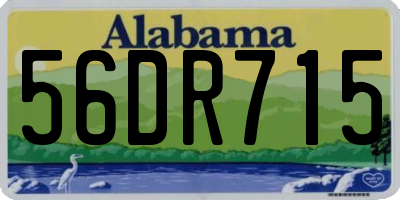 AL license plate 56DR715