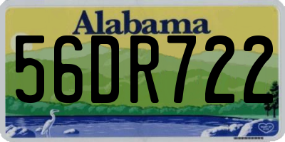 AL license plate 56DR722