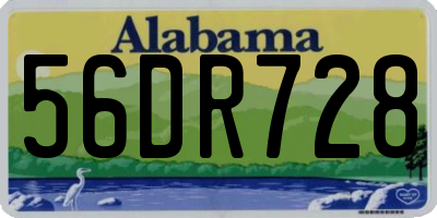 AL license plate 56DR728