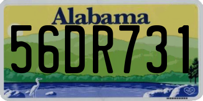 AL license plate 56DR731