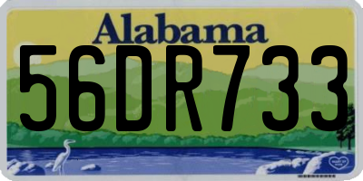 AL license plate 56DR733