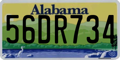 AL license plate 56DR734