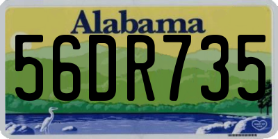 AL license plate 56DR735
