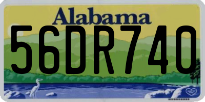 AL license plate 56DR740
