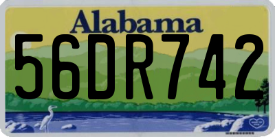 AL license plate 56DR742