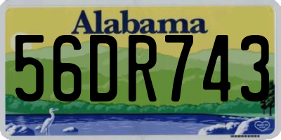 AL license plate 56DR743