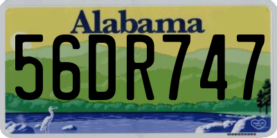 AL license plate 56DR747