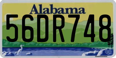 AL license plate 56DR748