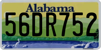 AL license plate 56DR752