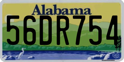 AL license plate 56DR754