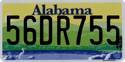 AL license plate 56DR755