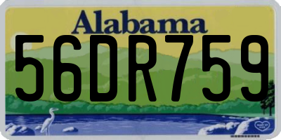 AL license plate 56DR759