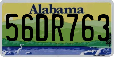 AL license plate 56DR763