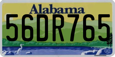 AL license plate 56DR765