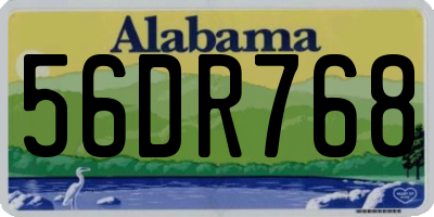 AL license plate 56DR768