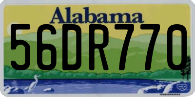 AL license plate 56DR770