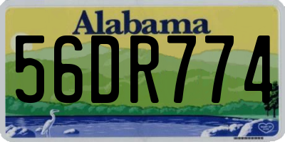 AL license plate 56DR774